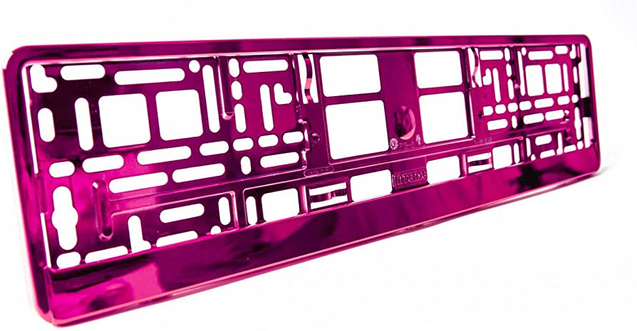 Pink Number Plate Frame 