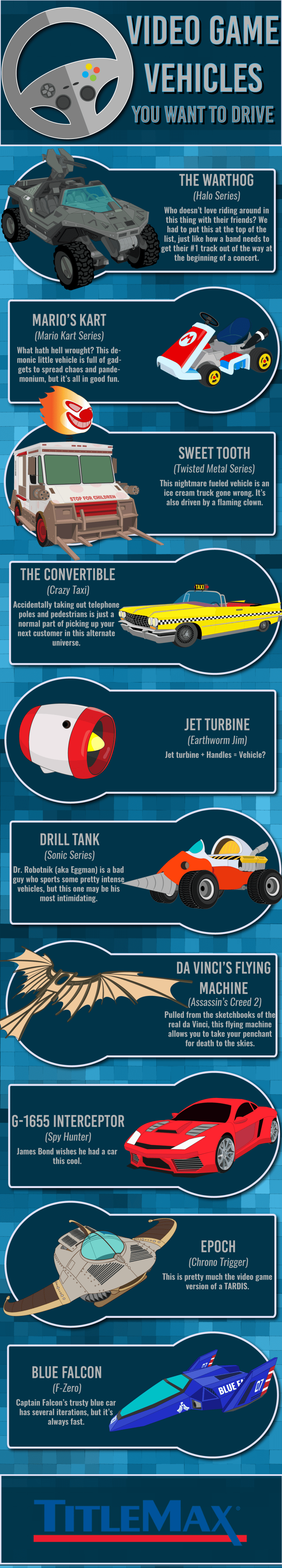 Video Game Vehicles You Want to Drive